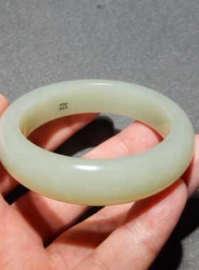 方言且末料白玉手镯52mm高细