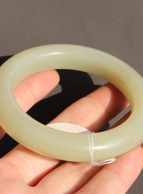 亏本回馈玉友方言和田玉佩戴级新疆若羌高润细腻黄口料56mm手镯A8