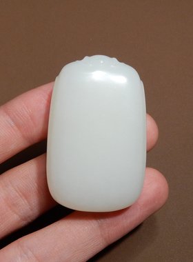 上新了方言和田玉新疆且末料羊脂白玉高油润平安无事牌吊坠挂件h2