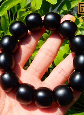 方言墨玉籽料18mm手链