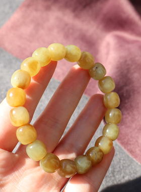 新疆且末料黄金糖玉10mm老型手串