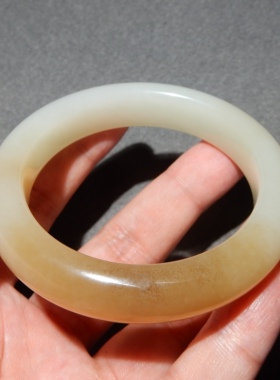 方言且末料糖白玉高细高油手镯