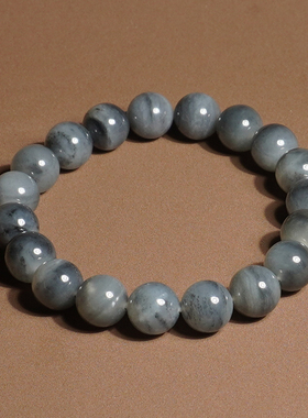 方言和田玉细润一线天青花籽手串