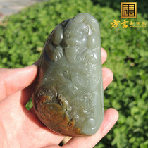 Dialect and Tian jade boutique Xinjiang Old cooked red Qinqin Piqing white jade seeds are guarded against the handlebar Handlebar Pieces D