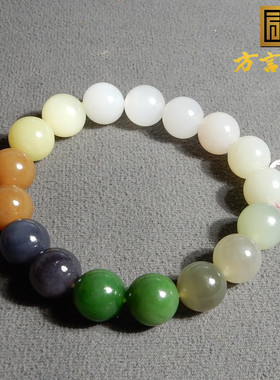 新疆青海俄罗斯多宝多彩12mm手串