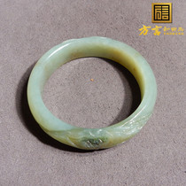 Dialect and Tian Jade Preferential Boutique Xinjiang and the Last Blues with Sugar 52mm Flower with rich and expensive carved bracelets k4