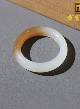美美哒方言和田玉新疆且末精品聚糖羊脂白玉油润18mm玉戒指指环O