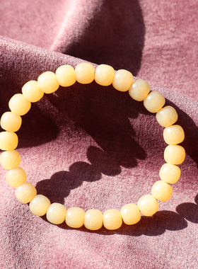 新疆且末料黄金糖玉8mm老型手串