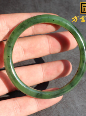 方言精品俄罗斯老坑料碧玉手镯