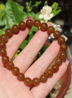 新疆且末老料红糖玉8mm单圈手串
