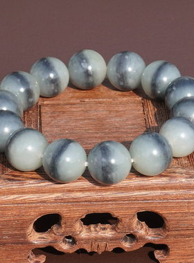 方言和田玉新疆青花籽一线天手串