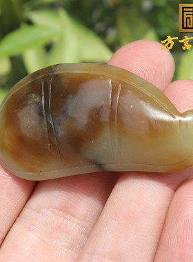 方言和田玉糖青花四季平安吊坠