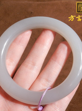 老坑昆仑料冰肉底紫罗兰精美手镯