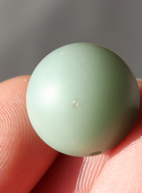 放漏了方言和田玉精品且末料细腻蓝色调卡16mm豪华圆珠单珠配饰A8