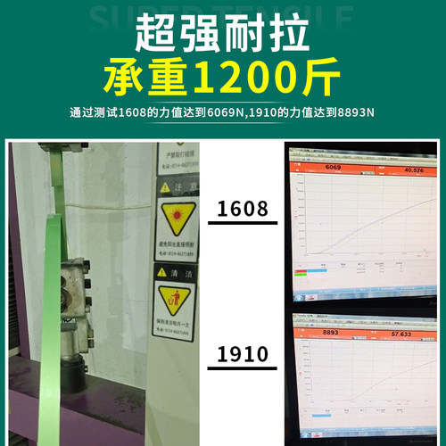 塑钢打包带捆绑带编织带打包扣手工机用1608 pet打包带塑料包装带 - 图0