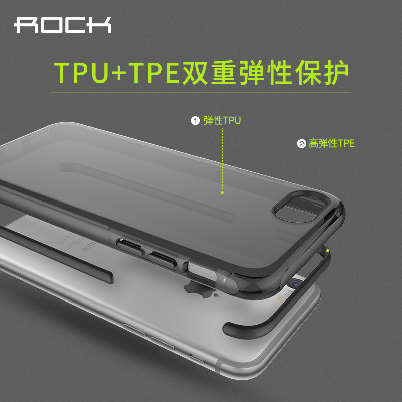 ROCK苹果iPhone8plus手机壳防摔iPhone7Plus全包软胶套新se2磨砂防指纹保护套iPhone7保护套苹果7/8保护壳-图2