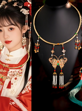 古风合金手工蝴蝶项圈