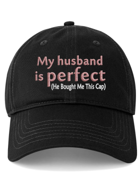 My wife is perfect鸭舌帽韩国男女情侣刺绣棒球帽显脸小遮阳帽子