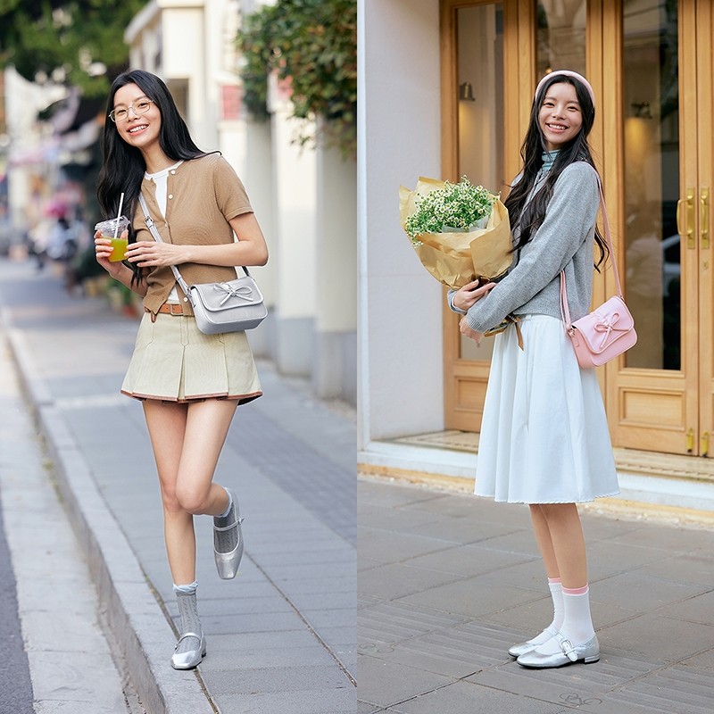 森马包包小方包女2025新款单肩斜挎包甜美蝴蝶结手提包精致手机包,淘宝优惠券,粉丝福利购,淘宝优惠卷