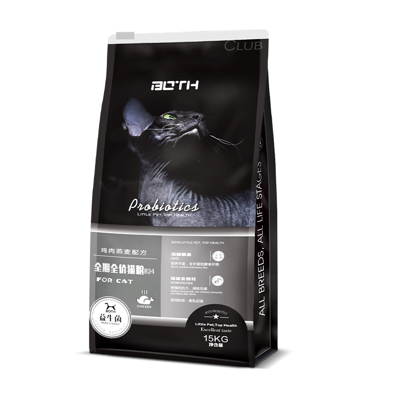BOTH益生菌猫粮全猫幼猫成猫通用猫粮鸡肉燕麦宠物猫主粮15kg B24