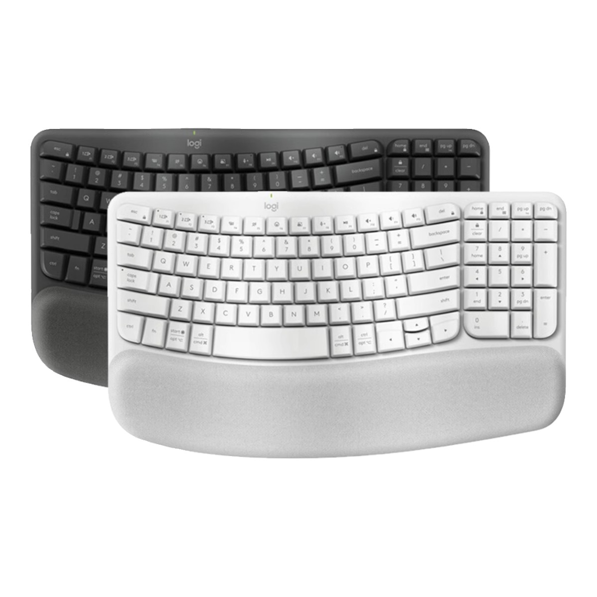 罗技WAVE KEYS无线蓝牙键盘 人体工程学粉色软垫掌托舒适LIFT鼠标 - 图0