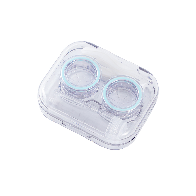 美瞳盒子高级感简约ins冷淡风隐形眼镜盒便携透明免拧盖收纳盒 - 图3