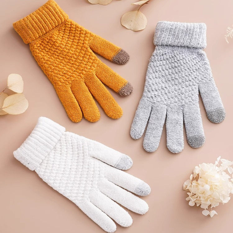 加厚触屏手套男女士秋冬季加绒保暖防寒户外骑行防风针织毛线手套,淘宝优惠券,粉丝福利购,淘宝优惠卷