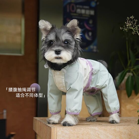 Dog clothes spring and summer raincoat puppy pet Teddy Bichon spring clothes Corgi Schnauzer four-legged jacket