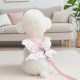 New dog leash cute little flower skirt breathable harness Teddy Pomeranian pet cat for summer outing