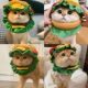 Pet dog burger hood hat cartoon cute