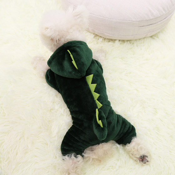 Universal dinosaur transformation suit for cats and dogs to keep warm in autumn and winter