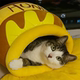 Cat nest for all seasons, honey jar dog nest, removable closed warm and cute pet sleeping nest to keep warm in winter