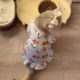Thin cat clothes for traction, summer breathable princess dress, cute cartoon style pet dog anti-shedding
