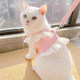 Cute cat traction rope, adjustable anti-breakaway harness, vest-type cat rope, kitten and young cat special cat walking