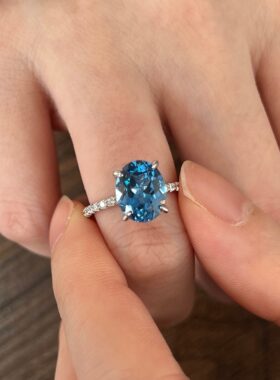 培育超级圣玛利亚S925纯银女戒指