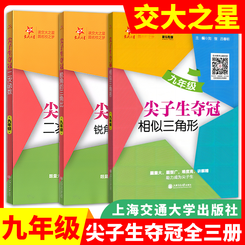 交大之星 尖子生夺冠 六七八九年级三角形+整式+分式+四边形+圆 6789年级数学典型题训练 中学生教材教辅书 优等生数学辅导用书 - 图0