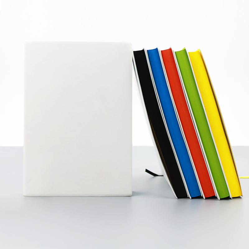 商务会议简约记事本a5笔记本定制logo白色本子横线本pu皮面手账本 - 图0