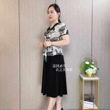 ແບບຕາເວັນຕົກຂອງ mommy style summer ແບບໃຫມ່ slim dress ມີຄໍ babydoll ເພື່ອປົກຫຸ້ມທ້ອງ, ແຂນສັ້ນປອມສອງສິ້ນ dress