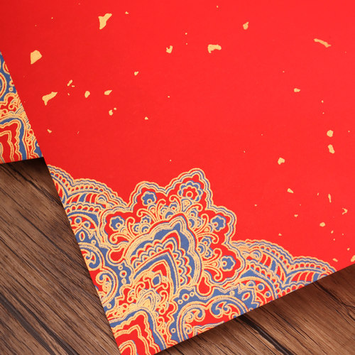 100张万年红空白福字红纸斗方宣纸手写春节写对联专用的红纸烫金书法作品纸新年写福字的纸2026新款宣纸批发 - 图2