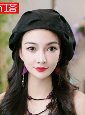 布塔八角帽出游优雅女春夏