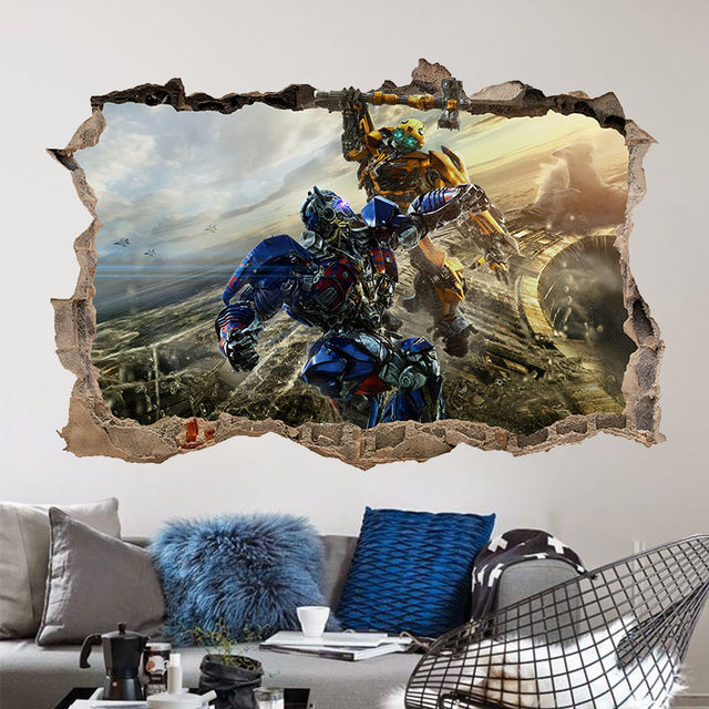 Cartoon Optimus Prime Waterproof Sticker Children's Room Decorative Painting