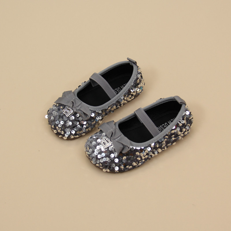 女童皮鞋2024春秋新款儿童鞋子公主鞋软底豆豆鞋亮片单鞋小童宝宝,淘宝优惠券,粉丝福利购,淘宝优惠卷