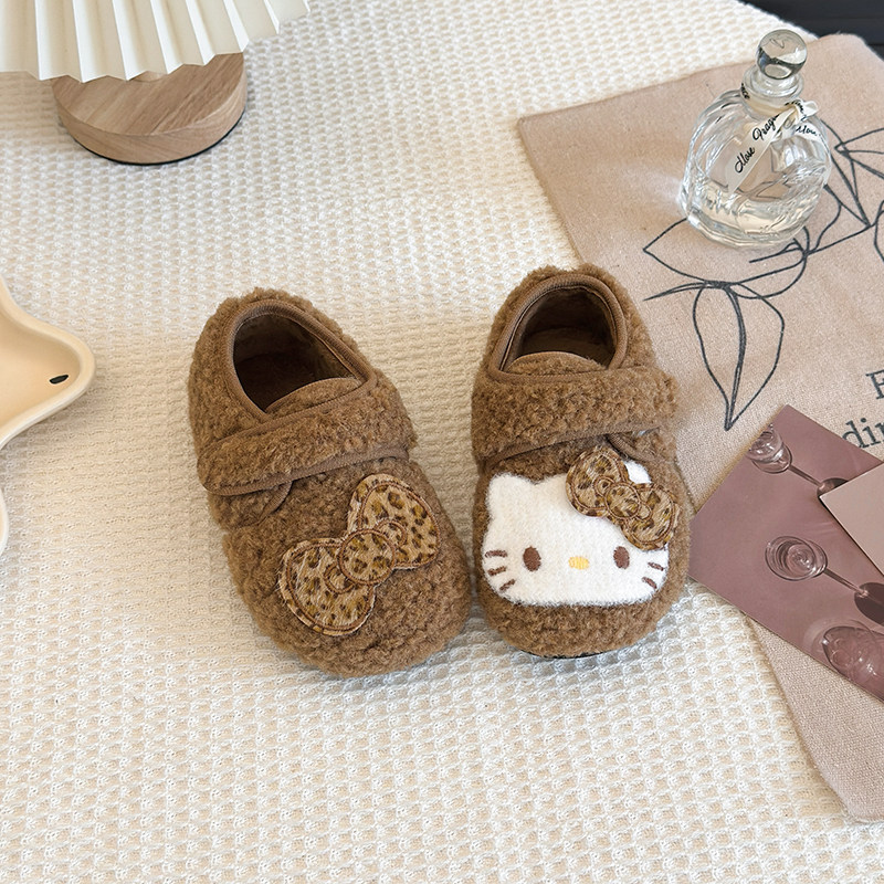 儿童棉鞋2025冬季新款加绒女童宝宝羊羔毛可爱豆豆鞋加厚保暖冬鞋,淘宝优惠券,粉丝福利购,淘宝优惠卷