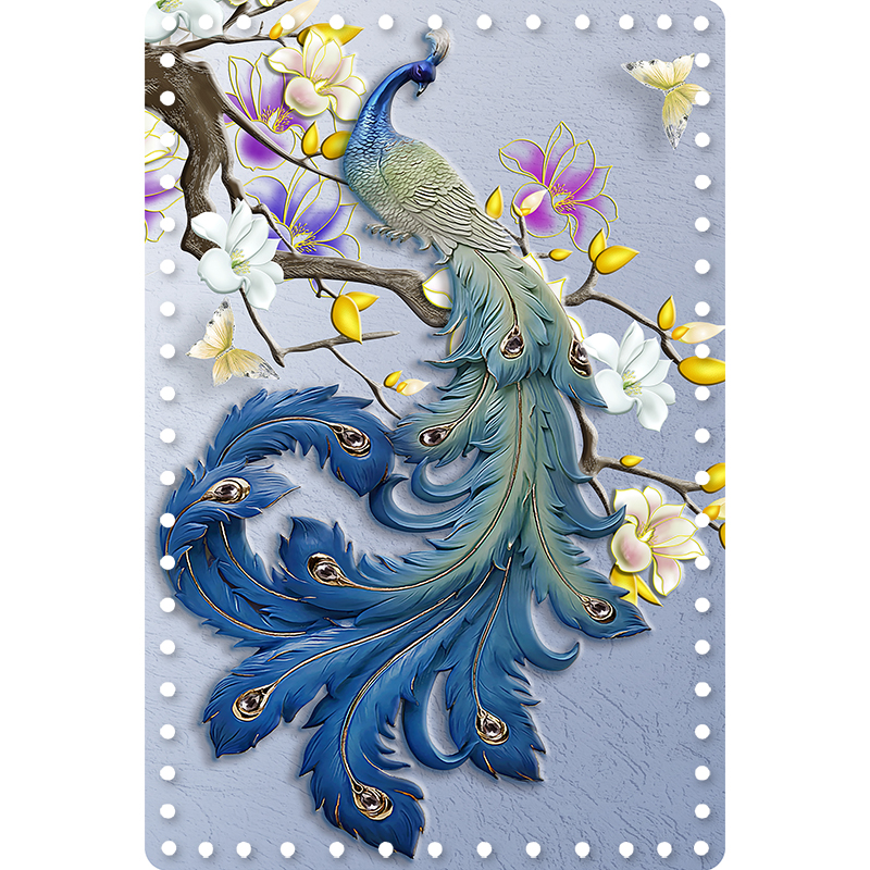 亚克力底板发泡藤编筐子水果提篮手工diy大圆形长方形带打孔水晶 - 图3