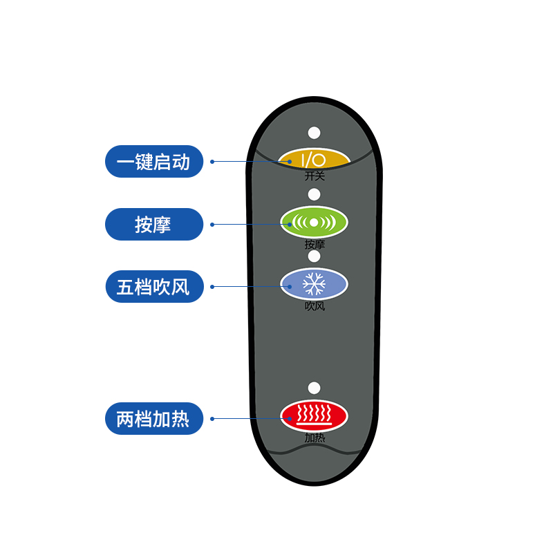 汽车多功能按摩坐垫智能冷暖车载按摩靠垫腰部通风加热按摩椅垫 - 图3