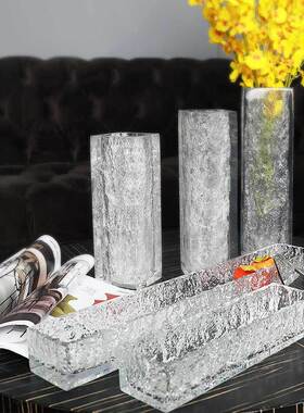 透明亚克力几何风桌面摆件托盘