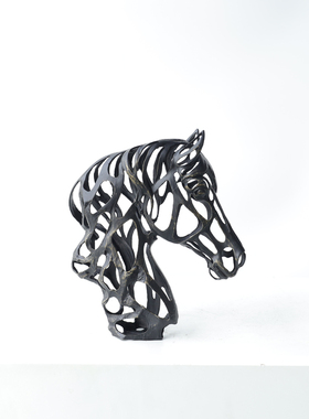 金属装饰轻奢玄关动物组合