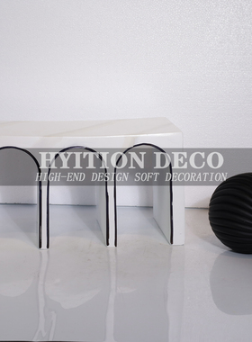 树脂装饰现代客厅拱门几何