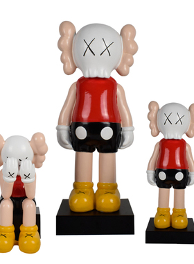 kaws暴力熊雕塑芝麻街公仔装饰品