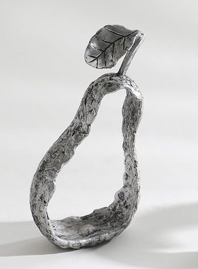 轻奢风银色镂空客厅茶几装饰品